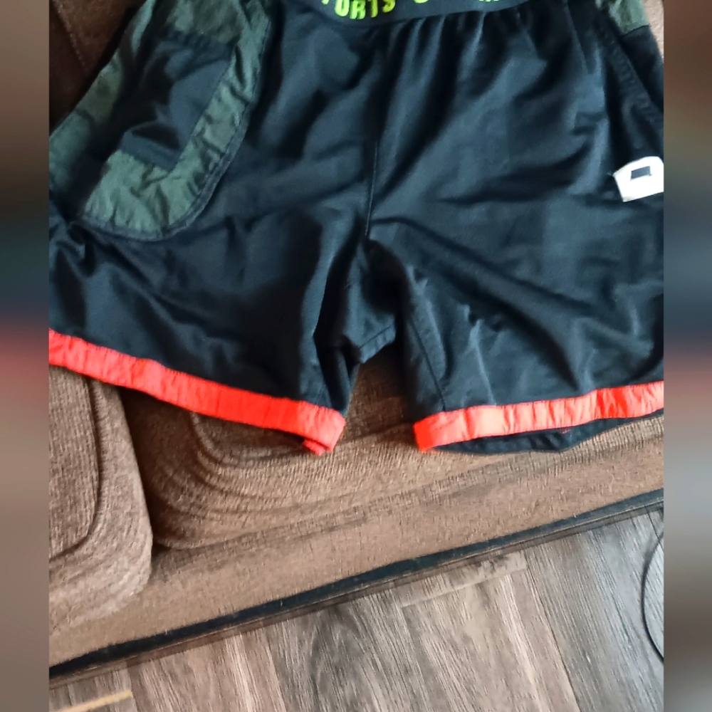 Black and Red Athletic Shorts